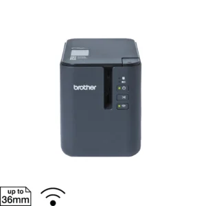 Brother PT-P900W industrial Wi‑Fi desktop label printer with wide-format label printing