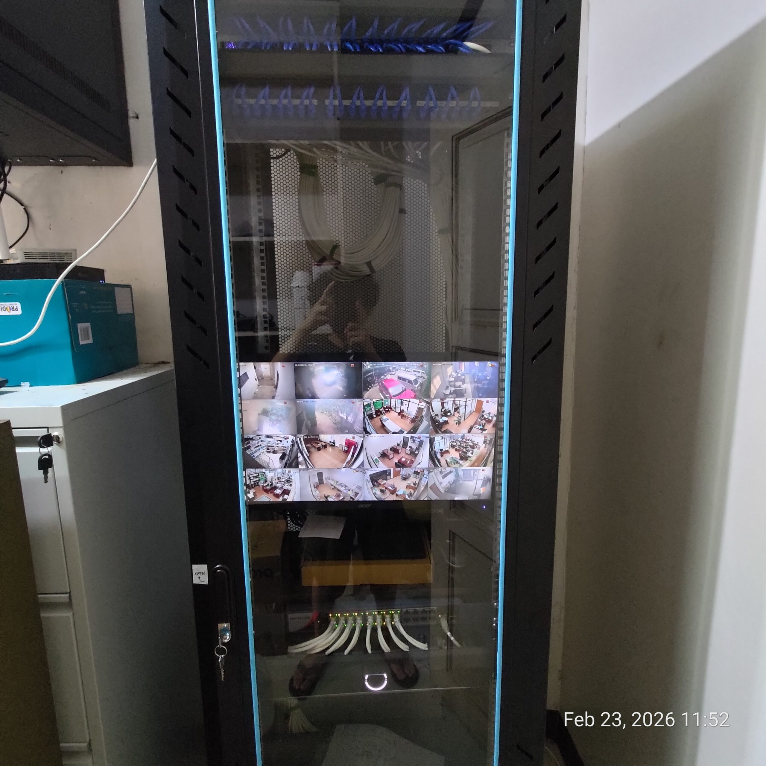 PENRO Tagum 42U data cabinet and patch panel setup